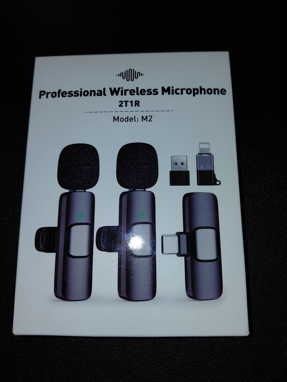 Professional Wireless Microphone 2T1R Model M2 - Black